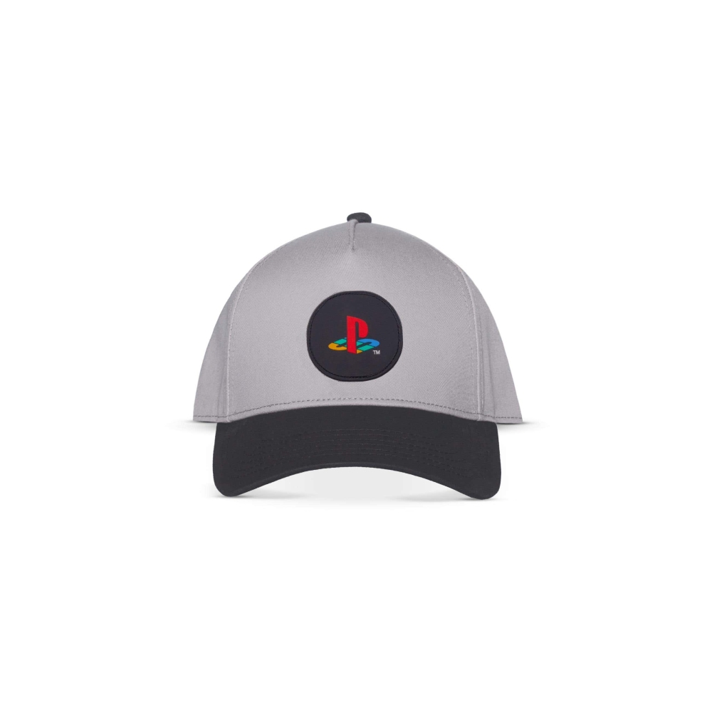 PlayStation - Round Logo Einstellbare Kappe - Grau/Schwarz